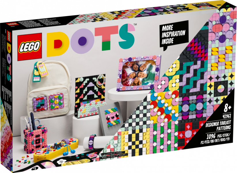 41961 LEGO® DOTS Dizainera komplekts — raksti, no 8+ gadiem, NEW 2022!