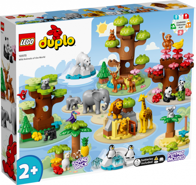 10975 LEGO® DUPLO Дикие животные мира, с 2+ лет, NEW 2022! (Maksas piegāde eur 3.99)