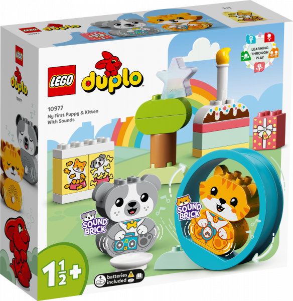 10977 LEGO® DUPLO Mans pirmais kucēns un kaķēns ar skaņām ,no 1,5+ gadiem, NEW 2022! (Maksas piegāde eur 3.99)