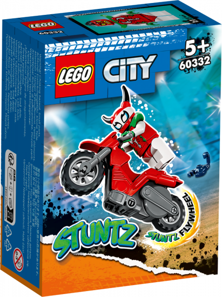 60332 LEGO® City Трюковой мотоцикл Отчаянной Скорпионессы, с 5+ лет, NEW 2022!