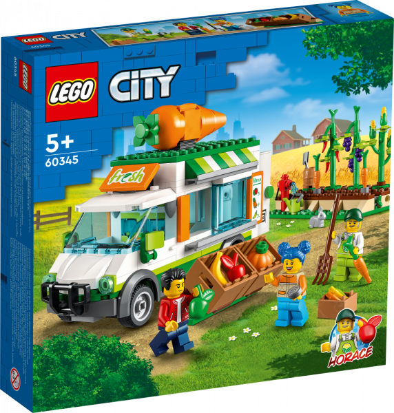 60345 LEGO® City Фургон для фермерского рынка, с 5+ лет, NEW 2022! (Maksas piegāde eur 3.99)