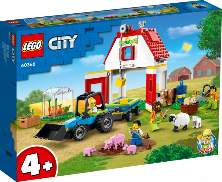 60346 LEGO® City Ферма и амбар с животными, с 4+ лет, NEW 2022! (Maksas piegāde eur 3.99)