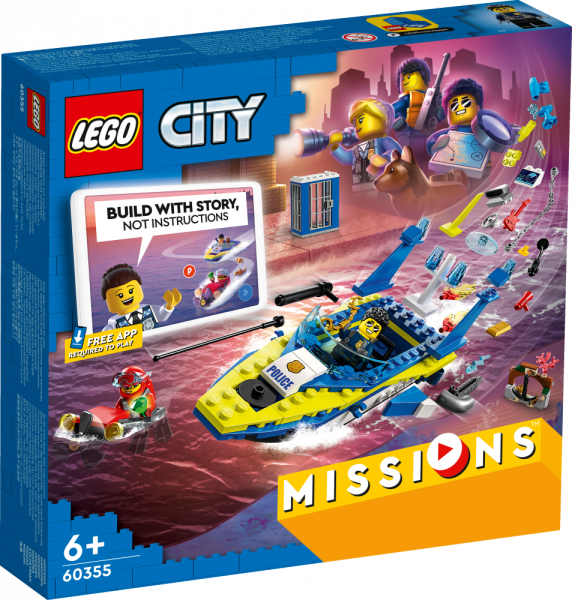 60355 LEGO® City Детективные миссии водной полиции, с 6+ лет, NEW 2022! (Maksas piegāde eur 3.99)