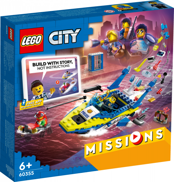 60355 LEGO® City Ūdens policijas detektīvu misijas, no 6+ gadiem, NEW 2022! (Maksas piegāde eur 3.99)