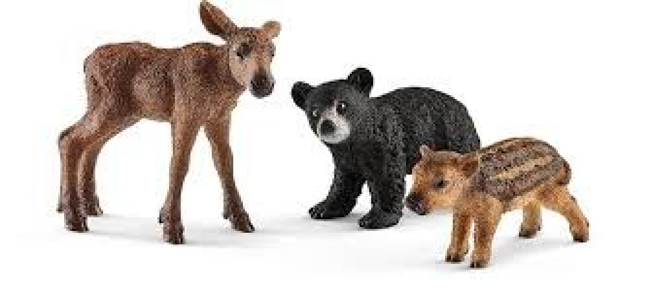 SCHLEICH Wild Life komplekts - alnis, mežacūka, lācis