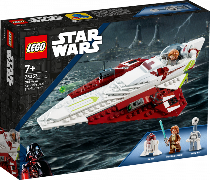 75333 LEGO® Star Wars™ Obi-Wan Kenobi džedu Starfighter™, 7 no + gadiem, NEW 2022! (Maksas piegāde eur 3.99)