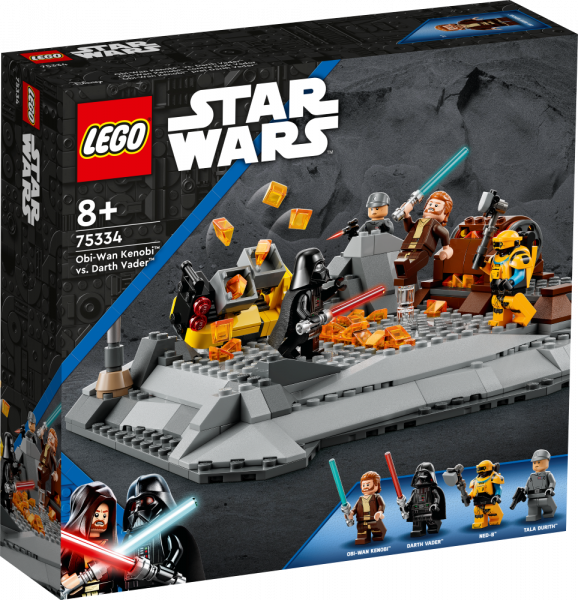 75334 LEGO® Star Wars™ Obi-Wan Kenobi™ pret Darth Vader™ ,no 8+ gadiem, NEW 2022! (Maksas piegāde eur 3.99)