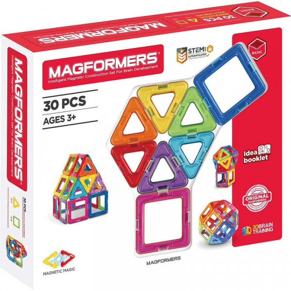 Magformers Magnētiskais konstruktors Gudrā būvēšana (30detaļas) no 3 gadiem