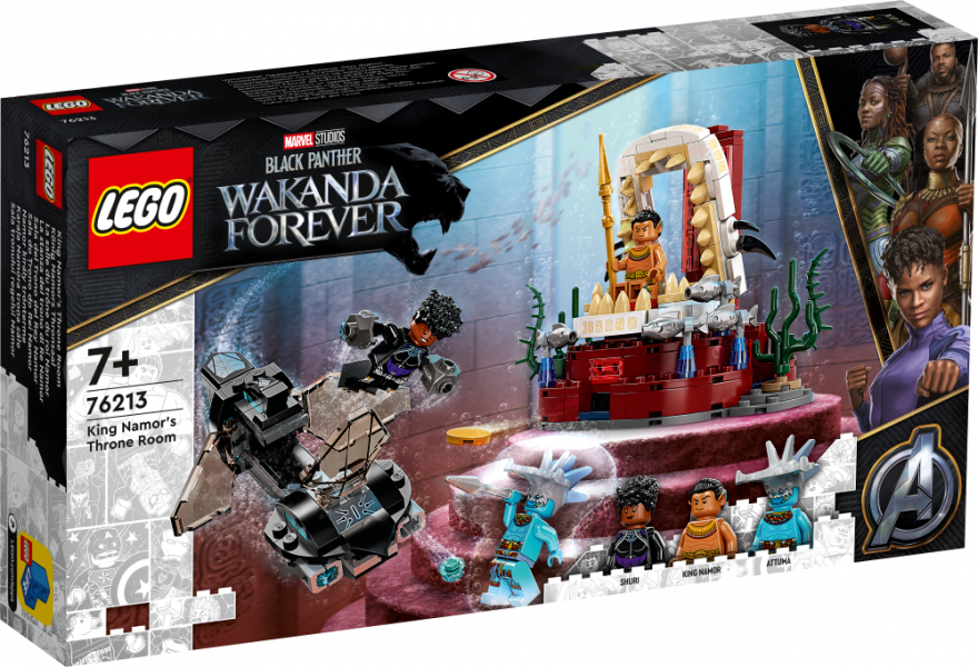 76213 LEGO® Marvel Тронный зал короля Нэмора , с 7+ лет, NEW 2022! (Maksas piegāde eur 3.99)