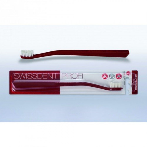 SWISSDENT PROFI WhiteSWISSDENT PROFI Whitening Soft zobu birste ar mīkstiem sariņiem, 1 gab. (sarkana)ning Soft zobu birste ar mīkstiem sariņiem, 1gb (sarkana)