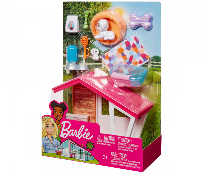 FXG33 Barbie Leļļu mājas sunīša māja ar aksesuāriem