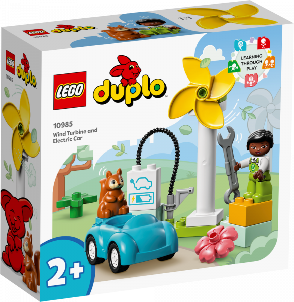 10985 LEGO® DUPLO Vēja turbīna un elektroauto, no 2+ gadiem, NEW 2023!
