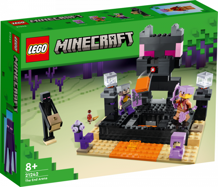 21242 LEGO® Minecraft Beigu arēna, no 8+ gadiem, NEW 2023!