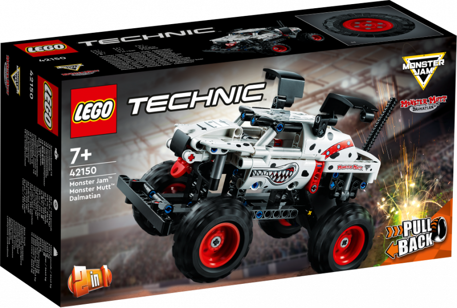 42150 LEGO® Technic Monster Jam™ Monster Mutt™ dalmācietis, no 7+ gadiem, NEW 2023!
