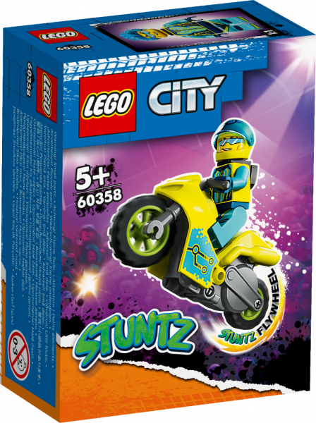 60358 LEGO® City Кибер трюковый мотоцикл, с 5+ лет, NEW 2023!