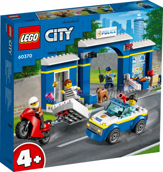 60370 LEGO® City Policijas iecirknis un pakaļdzīšanās, no 4+ gadiem, NEW 2023!