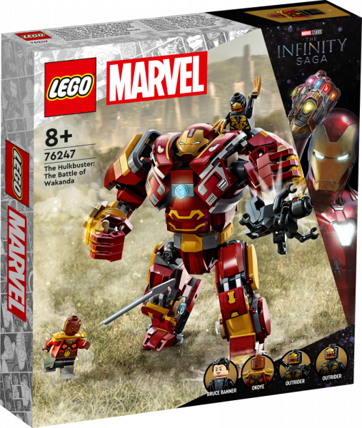 76247 LEGO® Marvel Hulkbuster: cīņa par Wakanda no 8+ gadiem, NEW 2023!