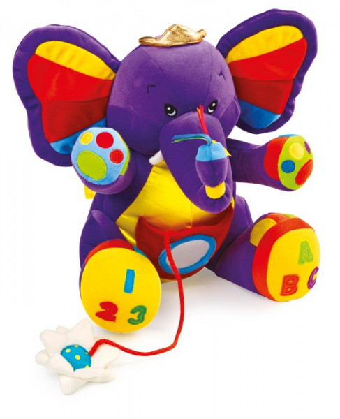 слон Lili - attīstošā rotaļlieta - čabināma, grabināma, mīļojama