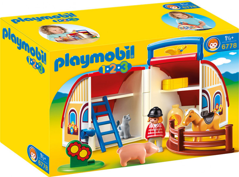 6778 PLAYMOBIL® 1.2.3. Pārnēsājamā zvēru kūts,no 1.5+