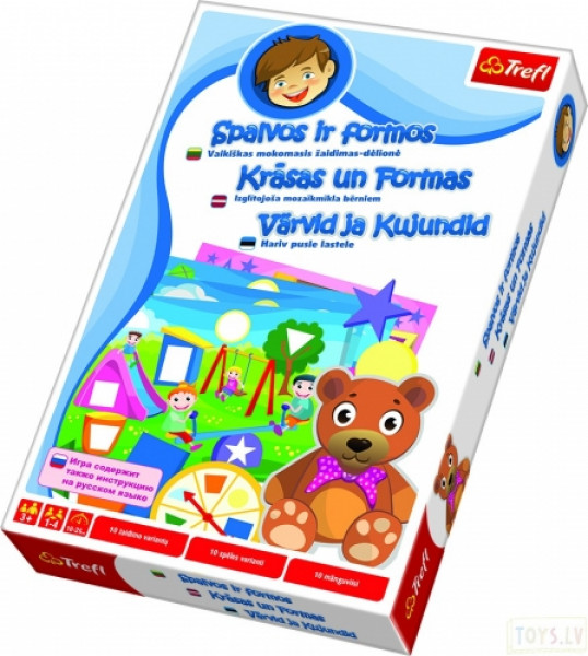 Trefl Izglītojoša mozaīkmīkla bērniem - Krāsas un Formas, 10 varianti Anglu val.