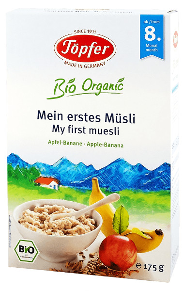 Topfer Pirmais musli ar āboliem un banāniem BIO, 175g, no 8.mēn.