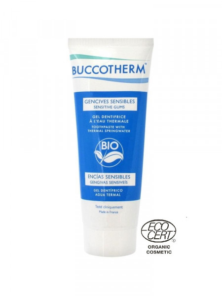 Buccotherm BIO Zobu pasta jutīgām smaganām ar termālā avota ūdeni, 75ml