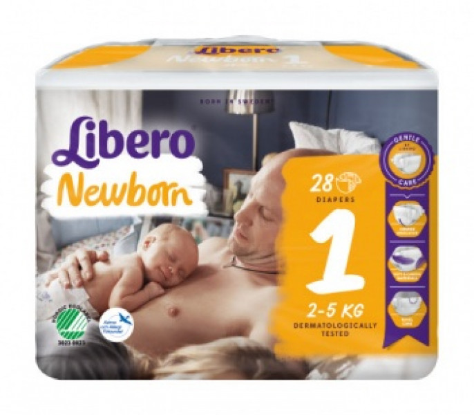 Autiņbiksītes Libero Newborn 1 (2-5 kg) 28 gab.