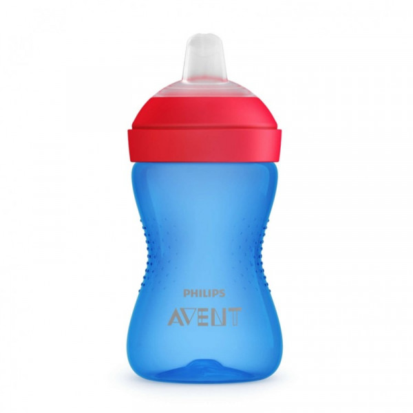 SCF 802/01 Philips Avent Mācību pudelīte ar mīkstu snīpi - zila, no 9 mēn., 300ml