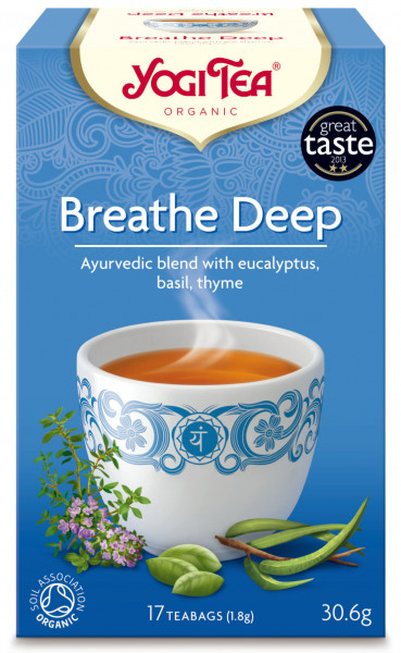 Yogi Breathe Deep tēja dziļai elpai BIO, 30,6g/17 pac.