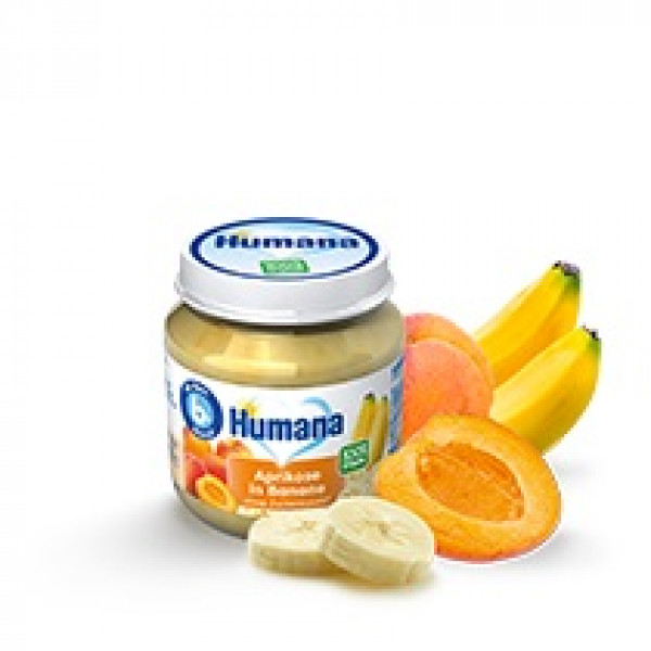 Humana Bio абрикосово-банановое пюре с 6 мес. 125г