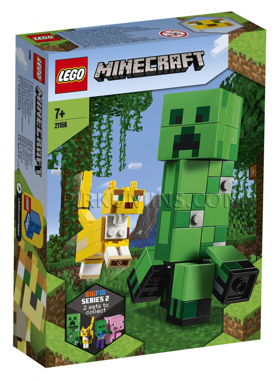 lego 21156 minecraft bigfig creeper and ocelot figures set