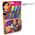 Markwins Disney Princess Lūpu spīdums 4gb. komplekts ar kosmētikas maciņu 3+