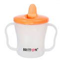 Britton first cup - pirmā krūzīte ar snīpīti 200 ml B13743 (zaļš, sarkans vai orandžs vāciņš)