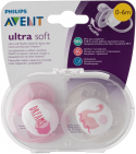 SCF 222/02 Philips Avent Ultra Soft māneklītis, 0-6m rozā (2 gb.)