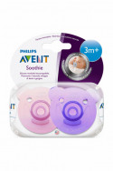 Philips Avent silikona māneklītis ar silikona vairogu, 3M+, 2 gab., Rozīgie toņi