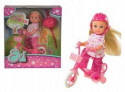 Simba Kustīga mini lelle ar velosipēdu (apm.12cm garumā) no 3 gadiem