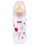 NUK First Choice 0-6mēn.pudelīte ar temperat. kontroles indikatoru,lateksa knupi,300ml