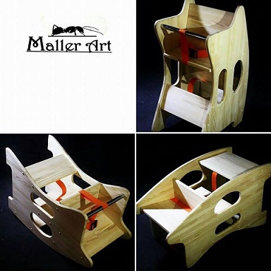 Transformējamais koka krēsliņs Trickywood 3 vienā